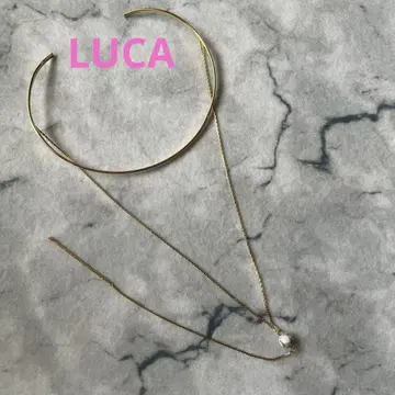 [새상품급] LUCA 구매품 초커 목걸이 골드 2연