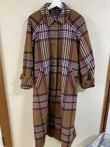 PAGEBOY 체크 무늬 롱 코트