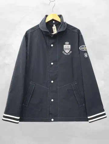 시나코바 SINA COVA 24SS 로고 와펜 버튼 업 블루종 LL