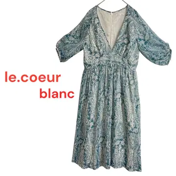 le.coeur blanc [F] 페이즐리 무늬 롱 원피스 일본제