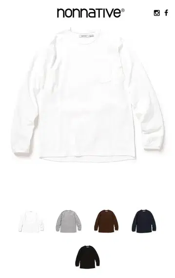 nonnative 긴팔 티셔츠 롱 슬리브