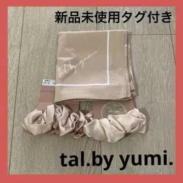 시마무라 talbyyumi 유미 스카프 스크런치 헤어 밴드 미색 반다나