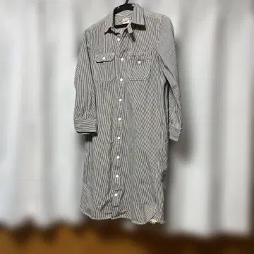 BEAMS BOY 스트라이프 긴팔 셔츠 원피스
