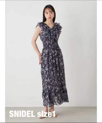 SNIDEL 플리츠 프릴 원피스 size1