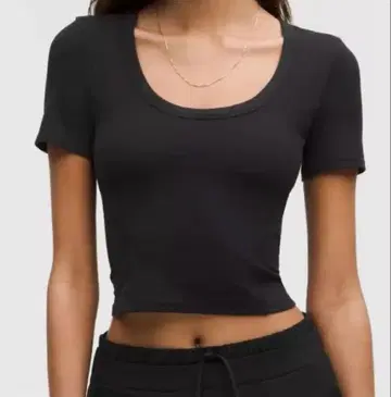 Lululemon 스무스 앤 리브 Nulu 스쿱 넥 티셔츠