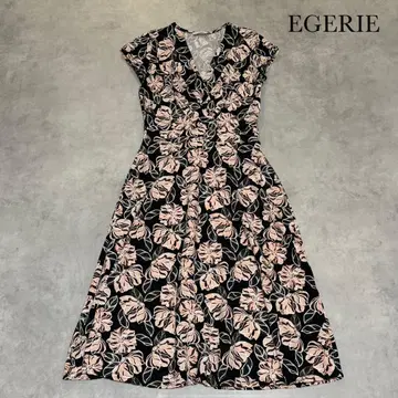 EGERIE 에제리 꽃무늬 반팔 롱 원피스 프랑스제 R236
