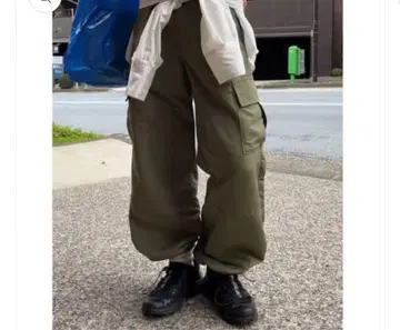 A subjjject lose 카고 팬츠 카키 카고 팬츠