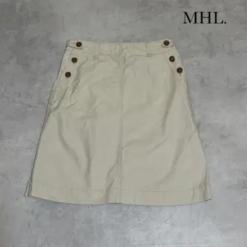 MHL. 마가렛 호웰 사이드 버튼 치노 스커트 R237