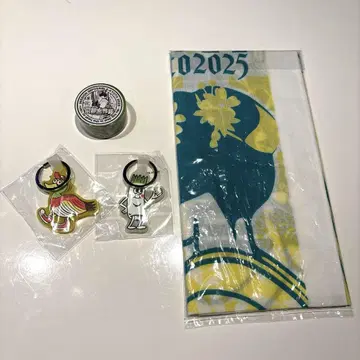 교토 대작전 가챠가챠 3개와 손수건(노랑) 세트