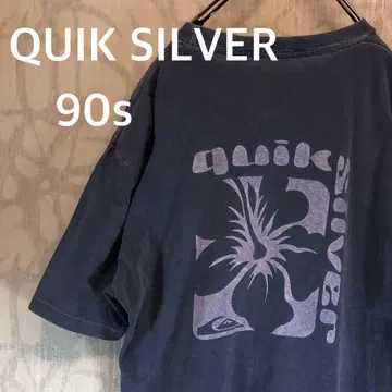퀵실버 QUIK SILVER 90년대 T셔츠 다크 블루 R