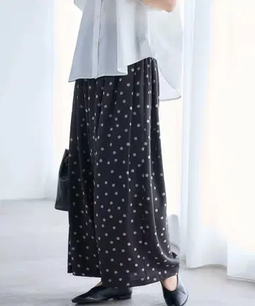 스튜디오 클립 모듬 프린트 플레어 팬츠 블랙 블랙 도트 새상품