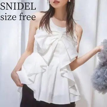 완판템 SNIDEL 스나이델 리본 디테일 블라우스 free