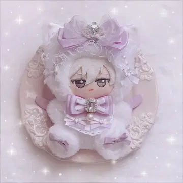 앉은 자세 의류 SD 인형 (화이트 x 보라색)