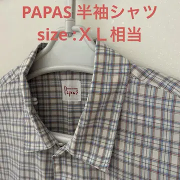 PAPAS 체크 셔츠 반팔