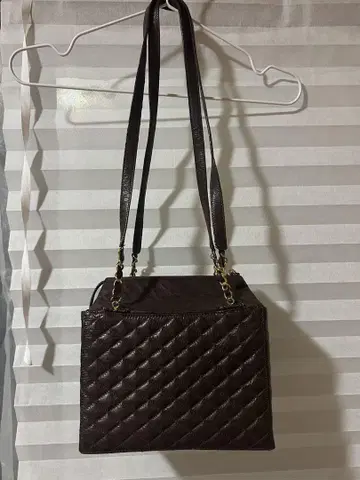 litmus vintage 브라운 가죽 숄더백 이탈리아제
