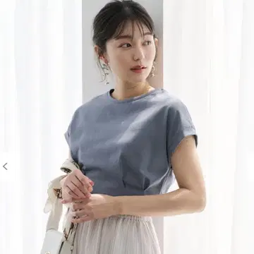 any SiS 땀 얼룩 방지 가공 페플럼 티셔츠 민트 그레이