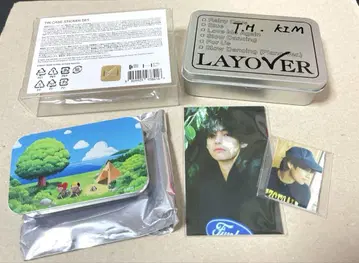 BTS 테테 V LAYOVER 틴 케이스 스티커 세트