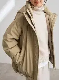 Spick & Span 발수 후디드 다운 하프 코트 24AW