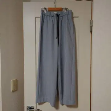파시오네 라이트 블루 와이드 팬츠 허리밴딩