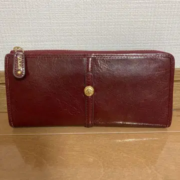 와인 레드 가죽 장지갑
