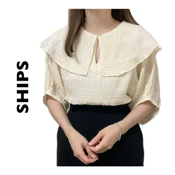 SHIPS 쉽스 셔링 빅 칼라 블라우스