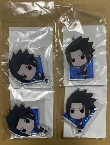 NARUTO 해피클로 사스케 아크릴 스탠드 4개 세트 쭈욱