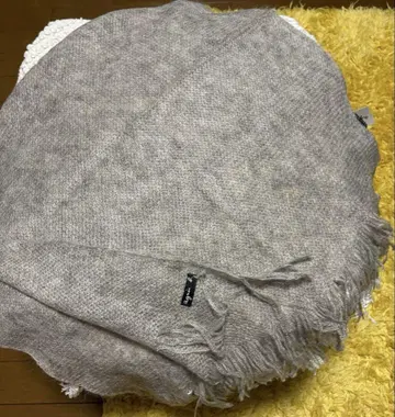 미사용품 애니에스베 숄 머플러 모헤어 믹스 그레이
