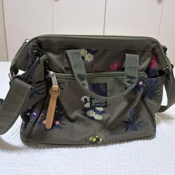 슈퍼 하카 * glanta 꽃무늬 자수 보스턴 숄더백