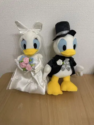 도널드 덕 웨딩 봉제 인형 세트