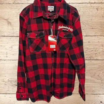 Tedman's XL 레드/블랙 체크 플란넬 셔츠