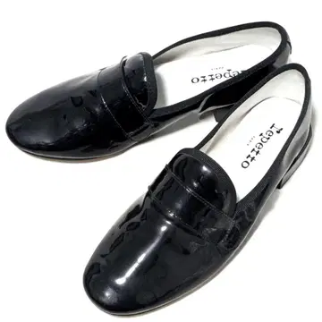 [컨디션 최상] Repetto Michael 페이턴트 로퍼 블랙 36.5