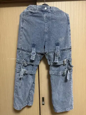 ANAP GIRL 4WAY 지퍼가 달린 세퍼레이트 데님 와이드 팬츠