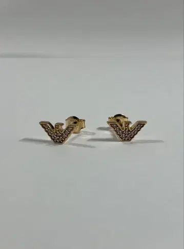 새상품 EMPORIO ARMANI 이글 엠블럼 귀걸이 양쪽 핑크 골드