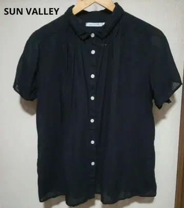 선밸리 SUN VALLEY 반팔 블라우스 블랙