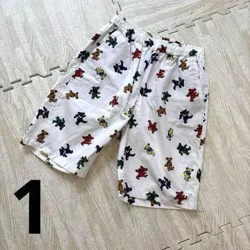 엑스걸 곰 무늬 하프 팬츠