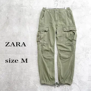 ZARA 카고 팬츠 그린 size M 면 100%