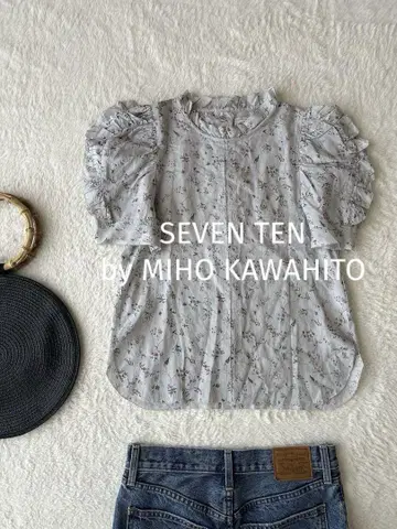 SEVEN TEN by MIHO KAWAHITO 플라워 프릴 블라우스