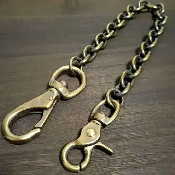 놋쇠 훈제 마루코반 15mm 지갑 체인 빈티지 브라스 둥근 후크