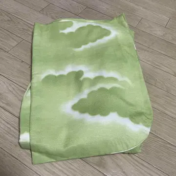 화학 섬유 기모노 단옷 그린 구름 기장 짧은