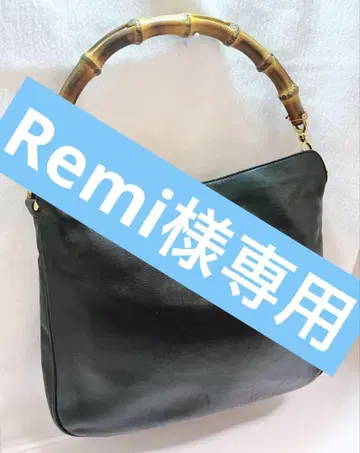 뱀부 핸들 블랙 숄더백