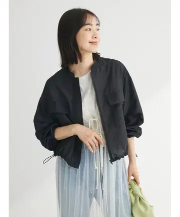 시어 숏 기장 블루종