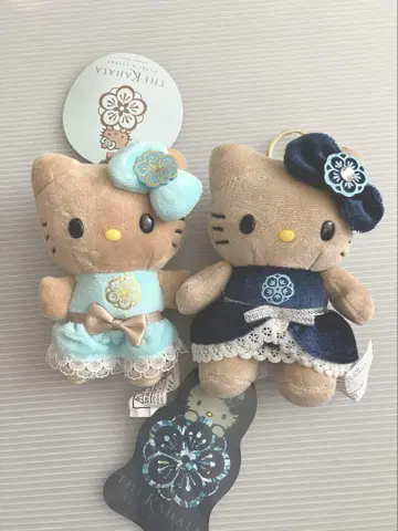 새상품 헬로키티 하와이 한정판 카할라 호텔 봉제 인형 키링 세트