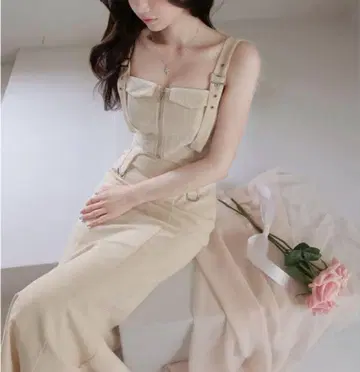 YILON MADE Romantic bustier dress IVORY