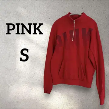 PINK [ S ] 지퍼 맨투맨 레드