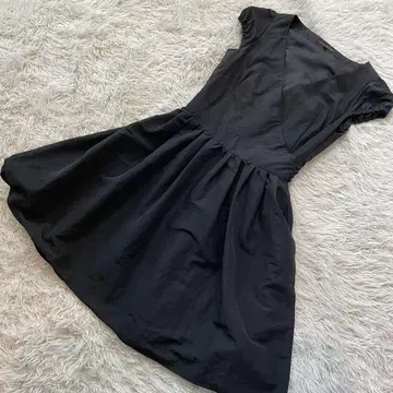 루루윌비 랩 원피스 A 라인 블랙 무릎 기장