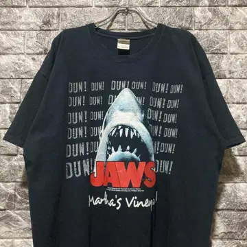 레어 JAWS 티셔츠 XL 죠스 영화 MOVIE 블랙