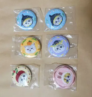 mofusand 모프샌드 자수 캔뱃지 6개 세트