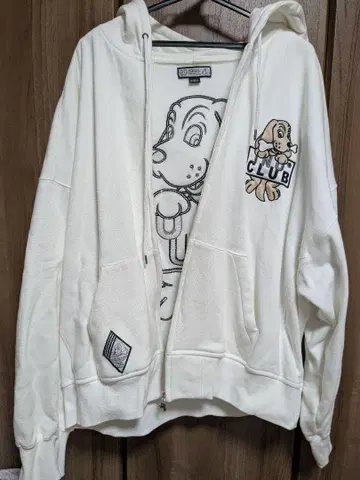 INU CLUB 화이트 후드티 대형견 (XL)