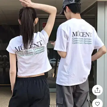 MUCENT Slogan short-sleeved T-shirt