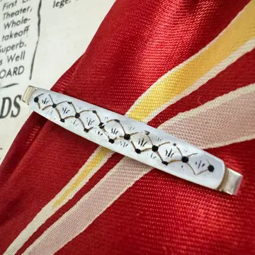 빈티지 신사 앤티크 쇼와 핀즈 잡화 넥타이 핀 조개 쉘 펄 영국 머니